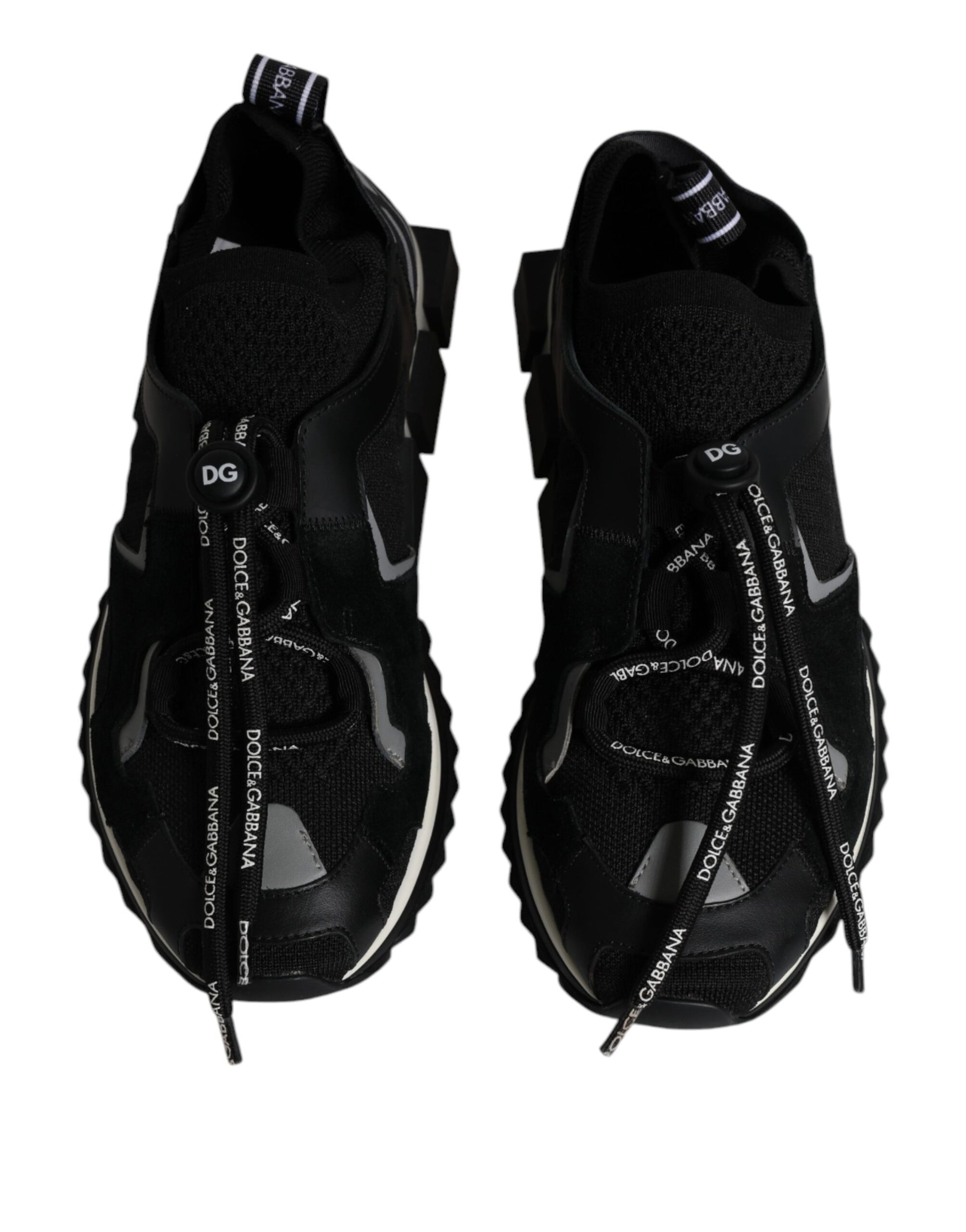 Dolce & Gabbana Black White Logo Sorrento Mens Sneakers Shoes Dolce & Gabbana