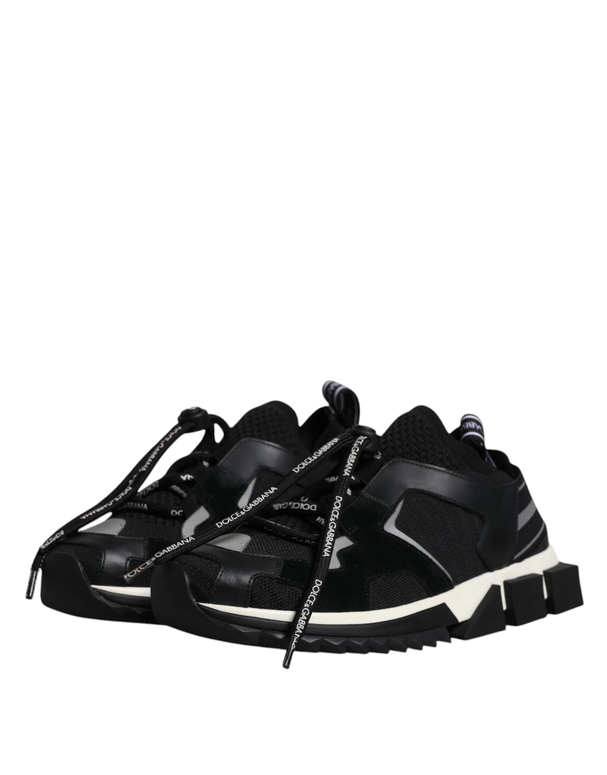 Dolce & Gabbana Black White Logo Sorrento Mens Sneakers Shoes Dolce & Gabbana