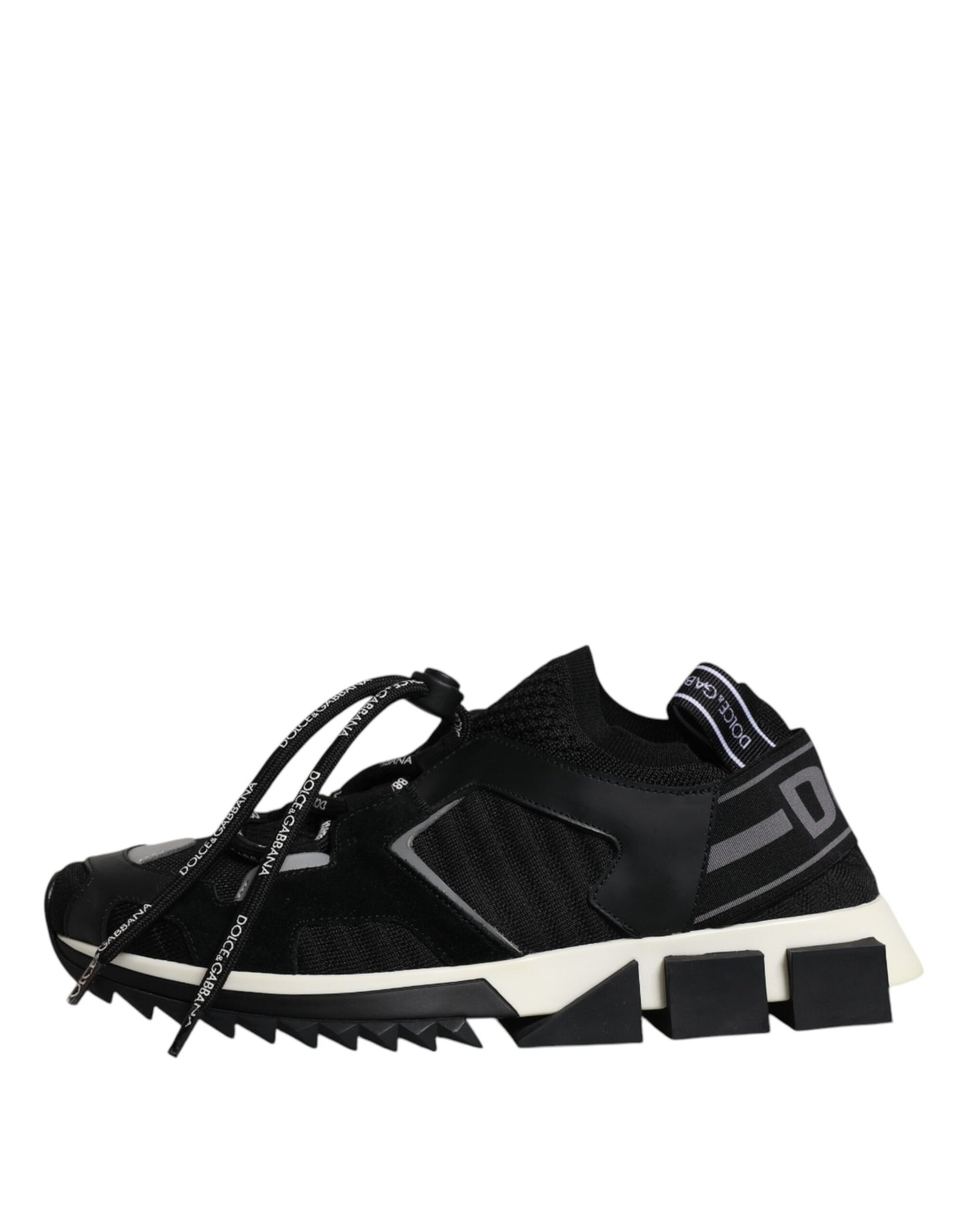 Dolce & Gabbana Black White Logo Sorrento Mens Sneakers Shoes Dolce & Gabbana