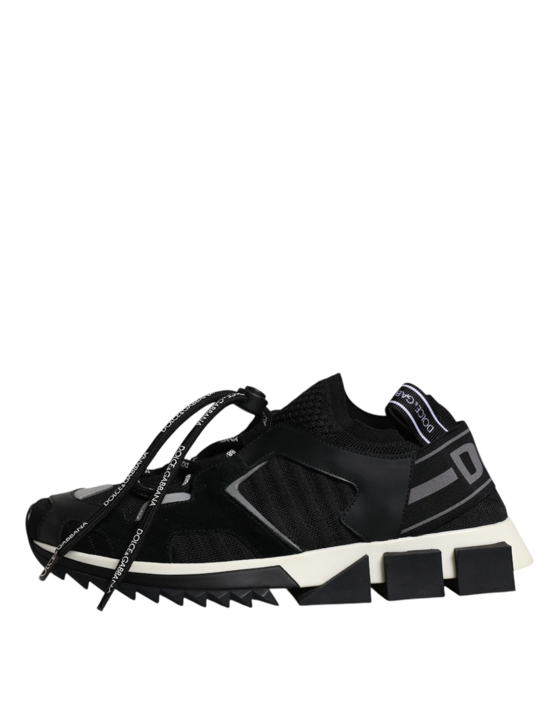Dolce & Gabbana Black White Logo Sorrento Mens Sneakers Shoes Dolce & Gabbana
