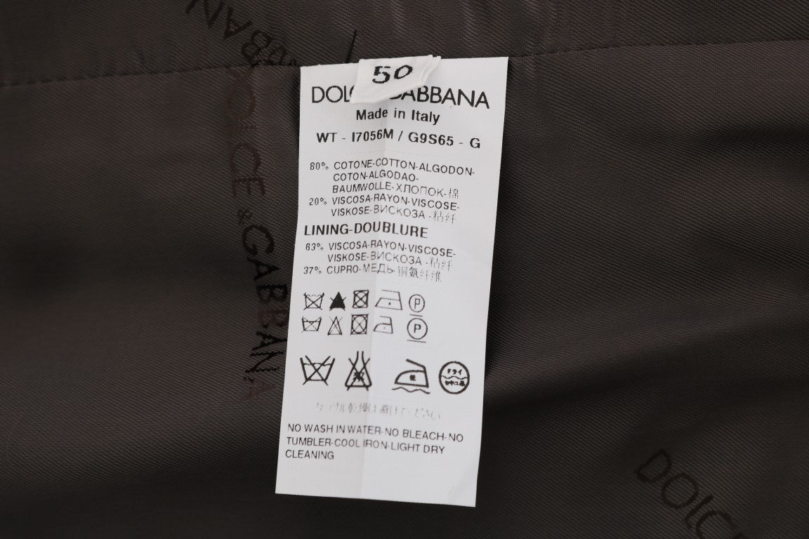 Dolce & Gabbana Gray STAFF Cotton Striped Vest Dolce & Gabbana