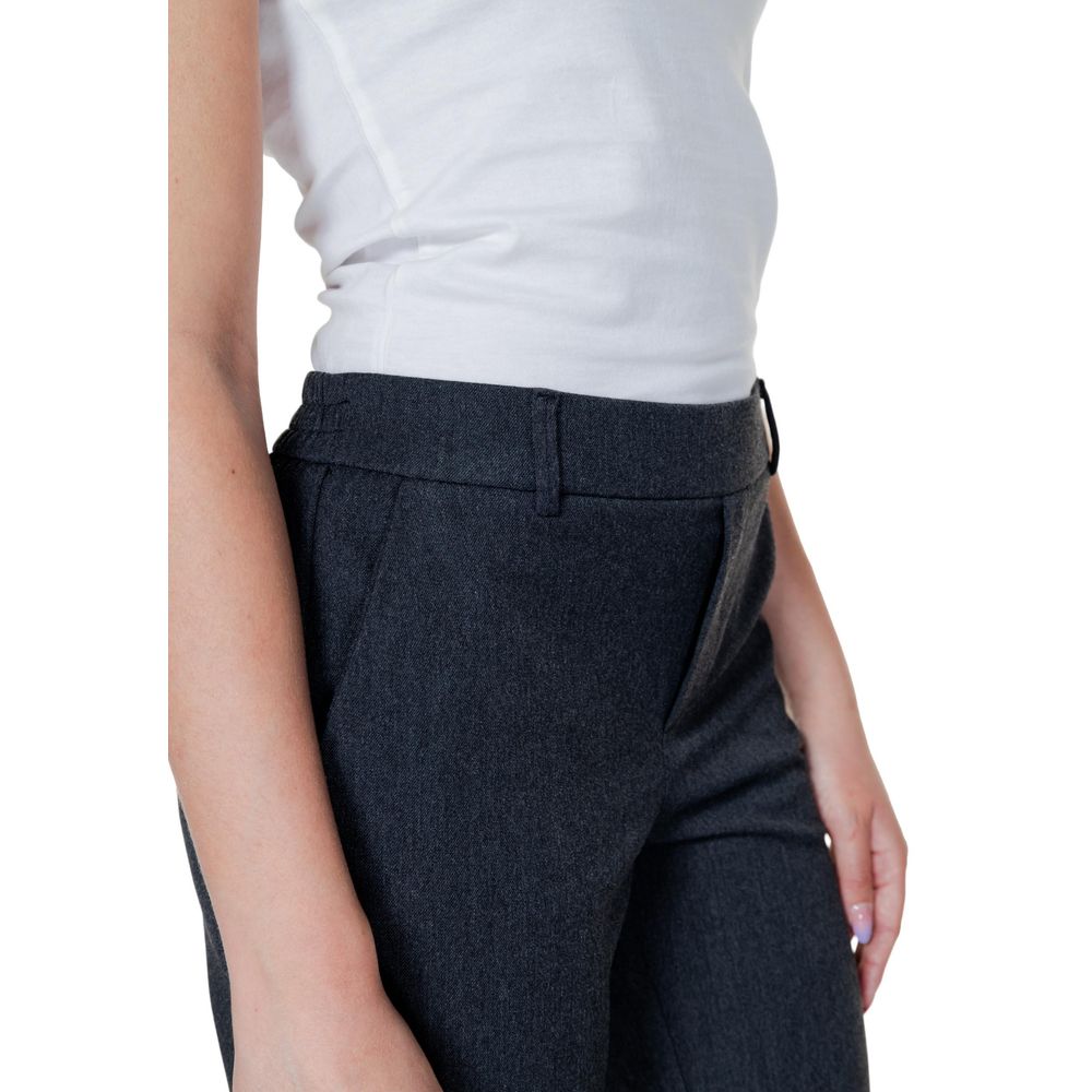 Vero Moda Gray Polyester Pant Vero Moda