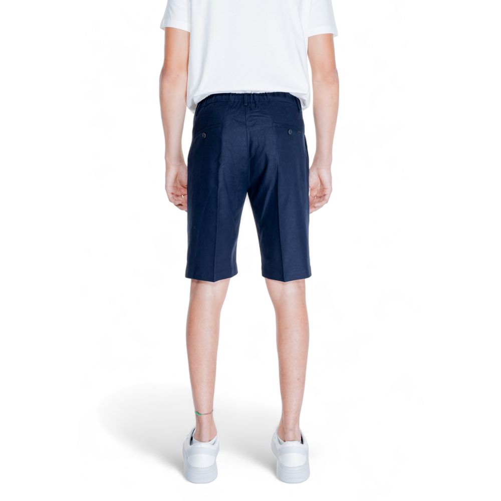 Antony Morato Blue Linen Bermuda Antony Morato