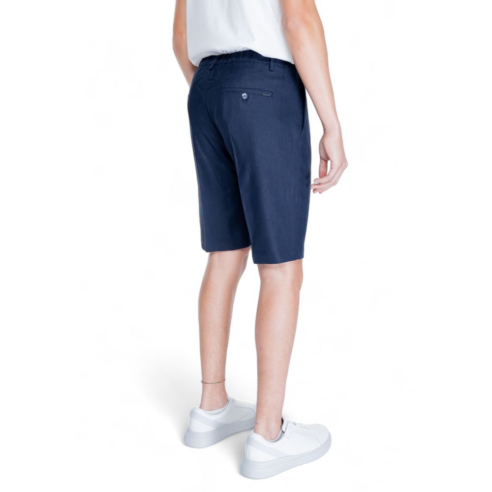 Antony Morato Blue Linen Bermuda Antony Morato
