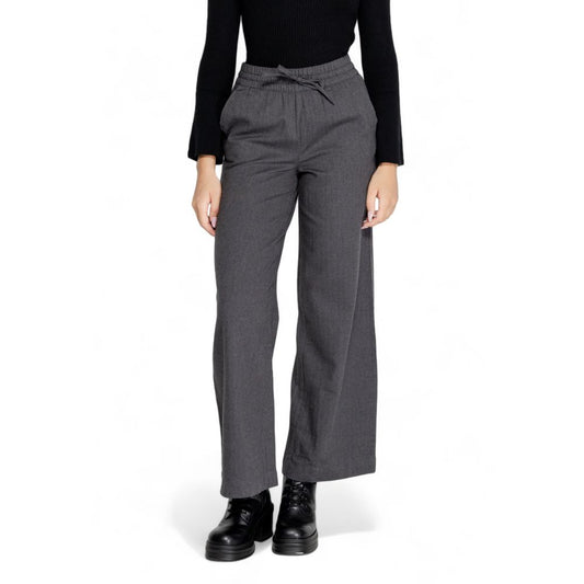 Jacqueline De Yong Gray Cotton Pant Jacqueline De Yong