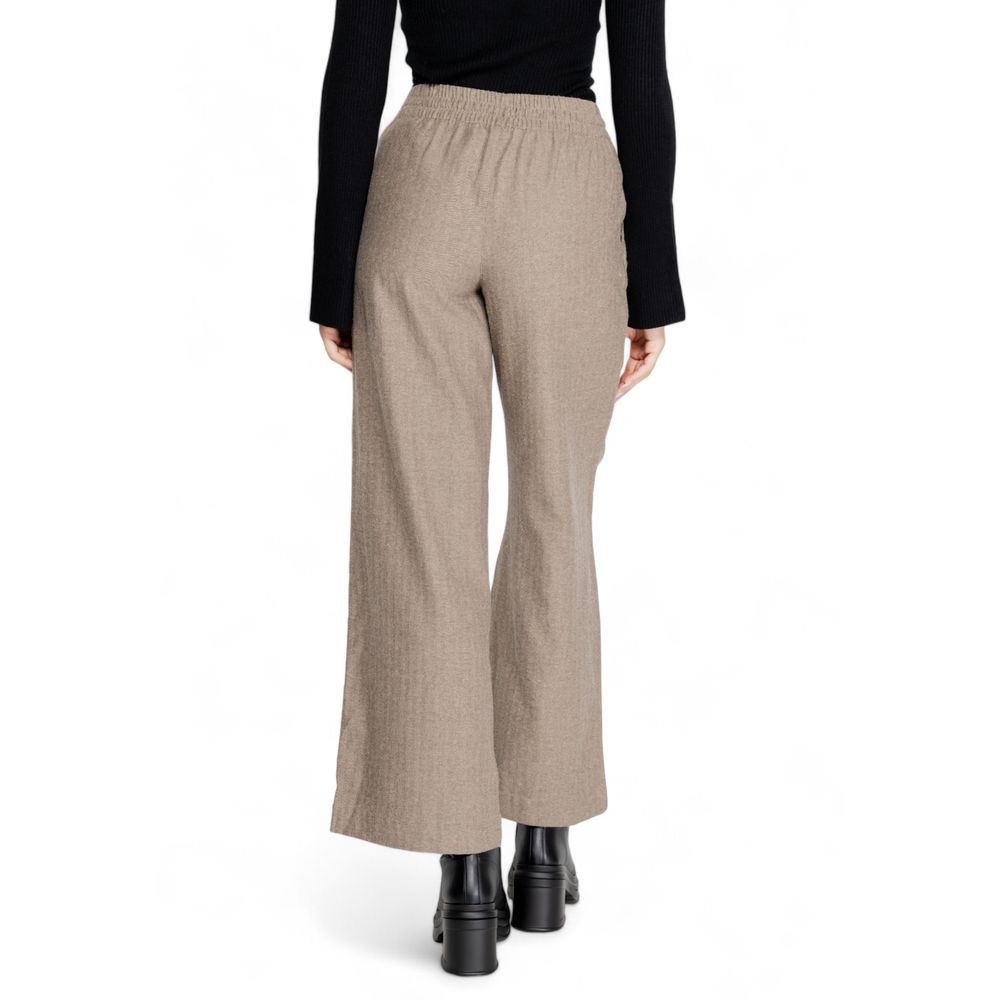 Jacqueline De Yong Brown Cotton Pant Jacqueline De Yong