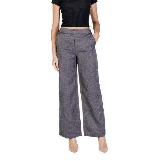 Jacqueline De Yong Gray Polyester Pant Jacqueline De Yong