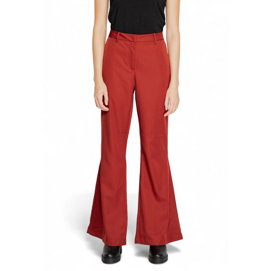 Vero Moda Red Polyester Pant Vero Moda