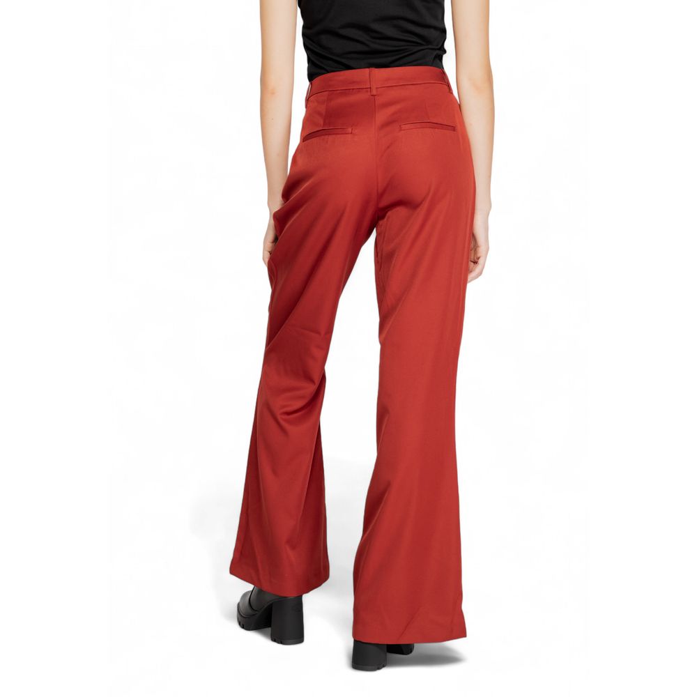Vero Moda Red Polyester Pant Vero Moda