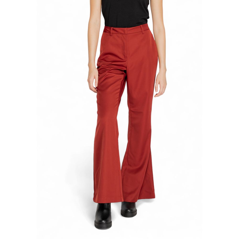 Vero Moda Red Polyester Pant Vero Moda