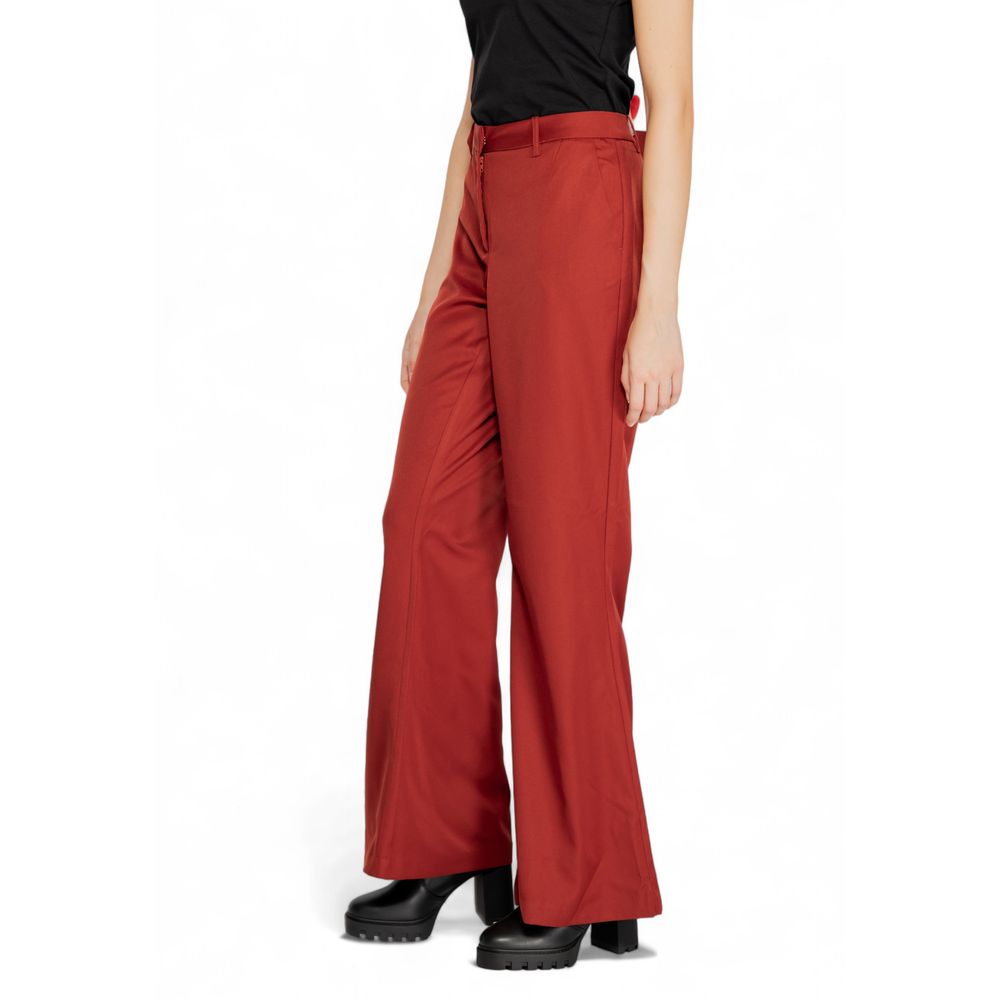 Vero Moda Red Polyester Pant Vero Moda