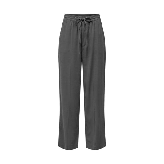 Jacqueline De Yong Gray Viscose Pant Jacqueline De Yong