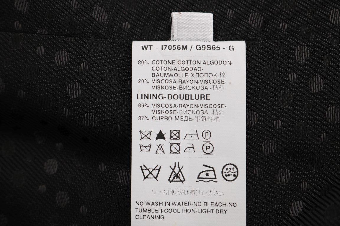 Dolce & Gabbana Gray STAFF Cotton Striped Vest Dolce & Gabbana