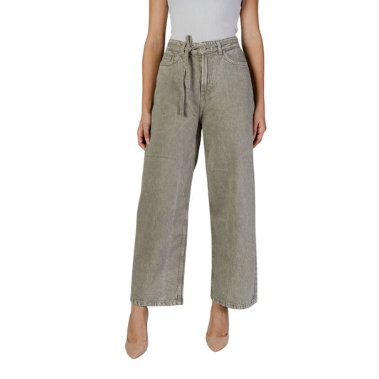Only Green Cotton Bootcut Jean Only