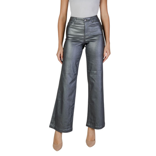 Jacqueline De Yong Silver Viscose Pant Jacqueline De Yong