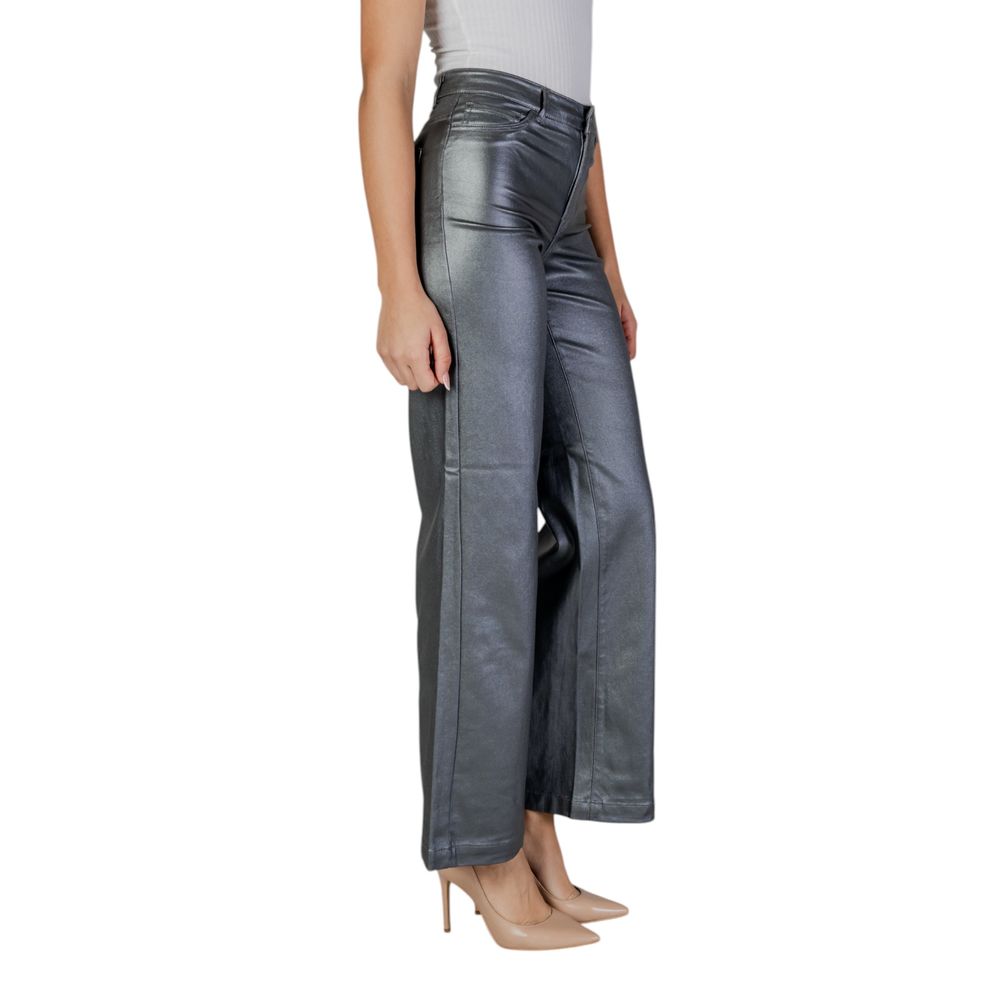 Jacqueline De Yong Silver Viscose Pant Jacqueline De Yong