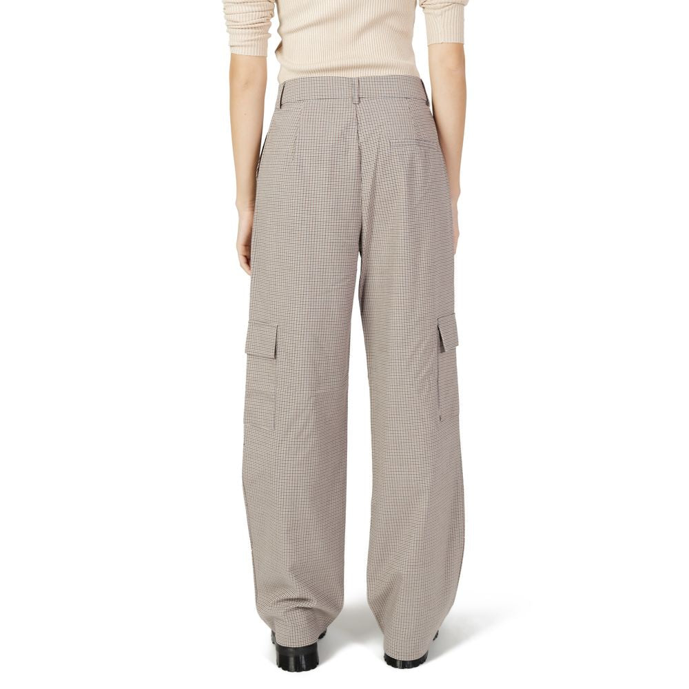 Only Beige Polyester Pant Only