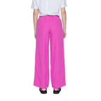 Only Pink Linen Casual Pants