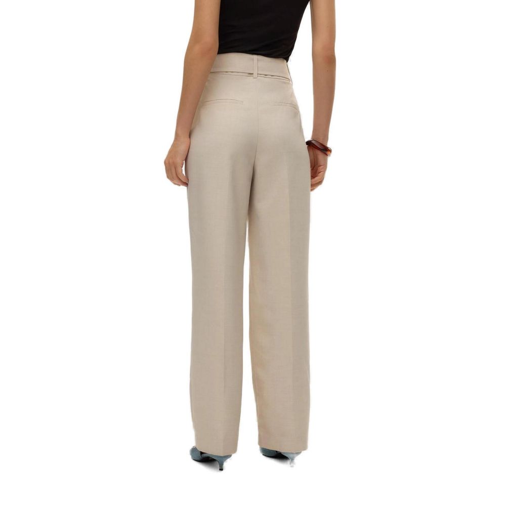 Vero Moda Gray Polyester Casual Pants Vero Moda