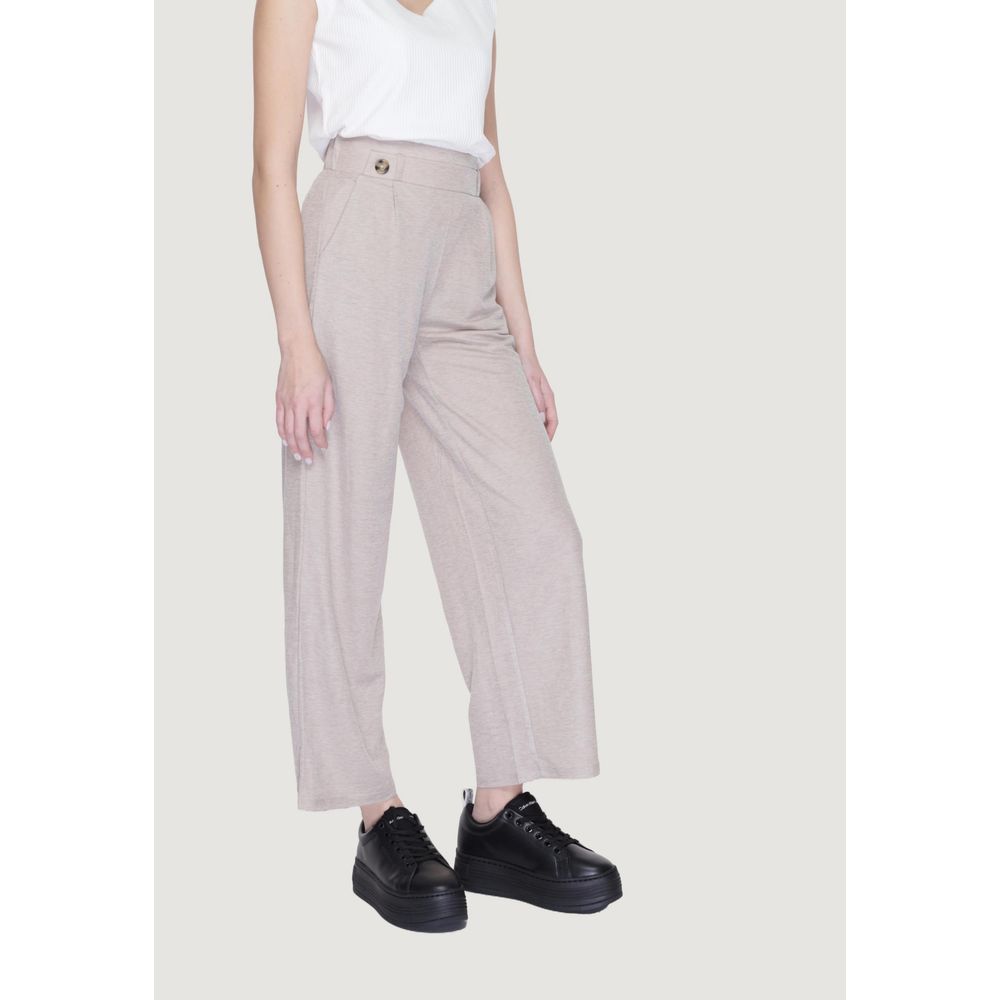 Jacqueline De Yong Gray Viscose Pant