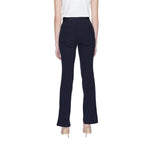Street One Blue Cotton Flared Pants