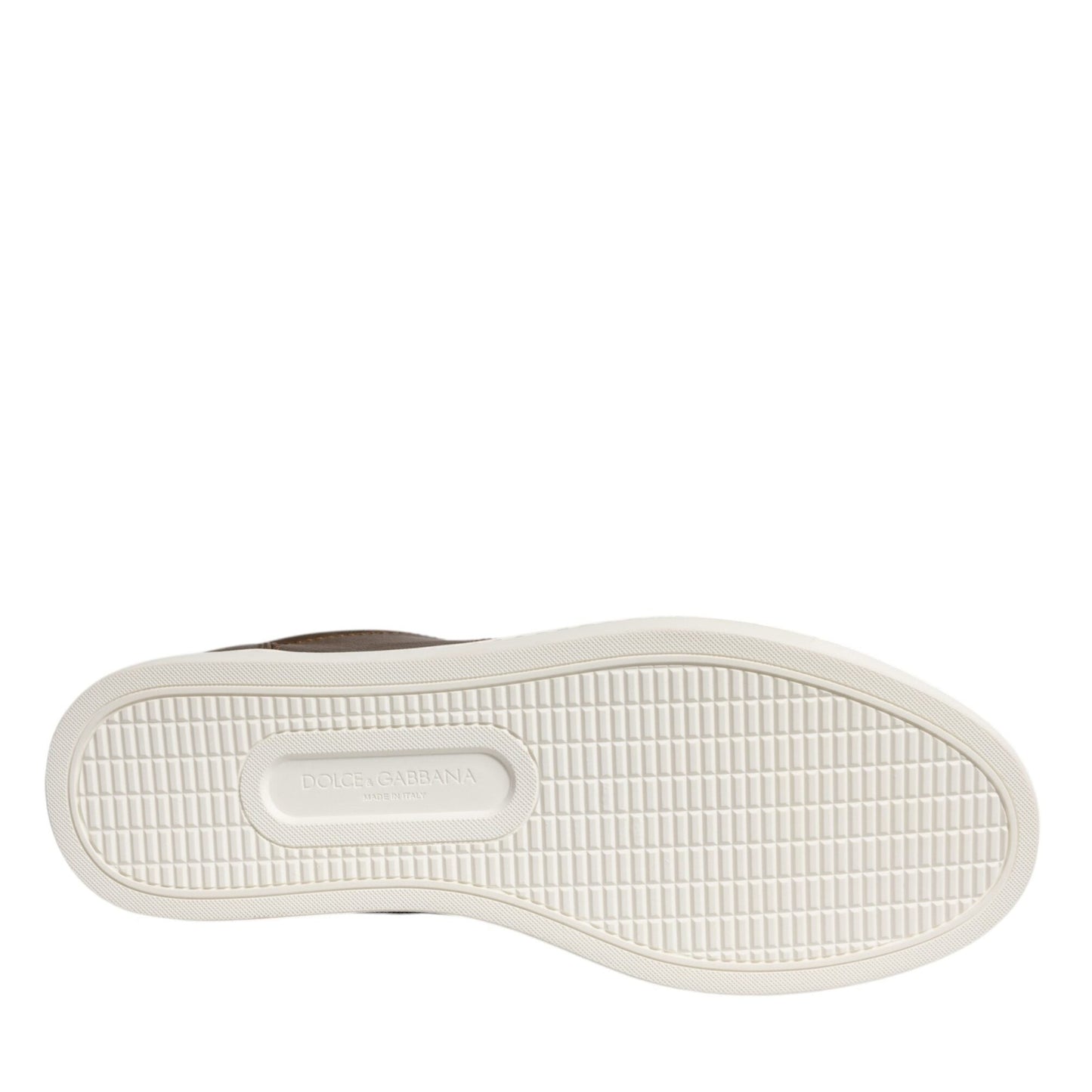 Dolce & Gabbana Gold Leather Logo London Men Sneaker Shoes