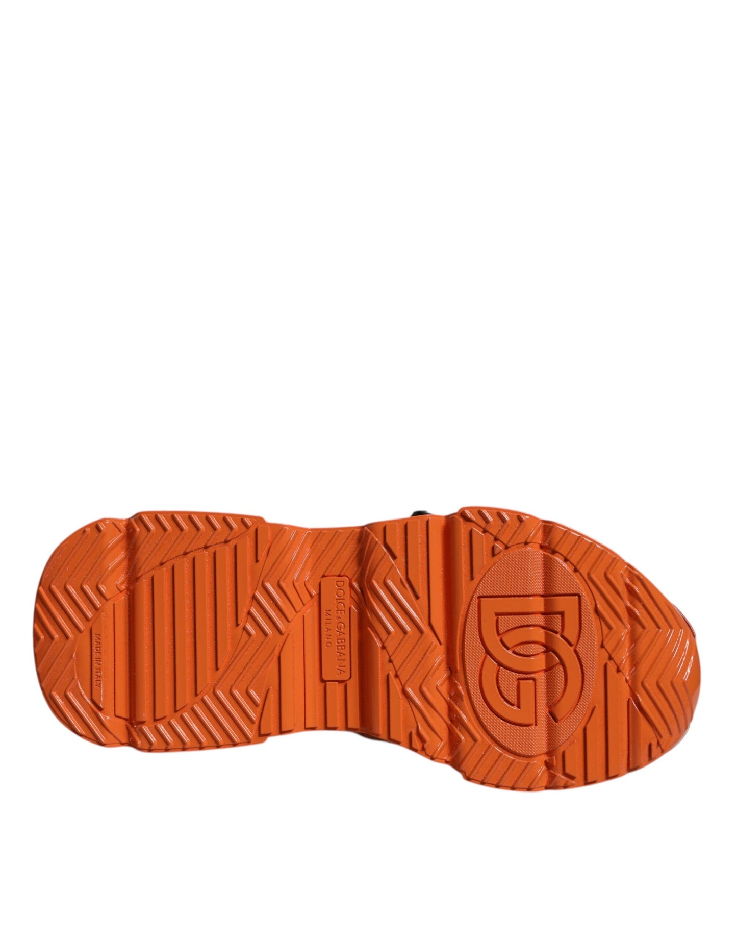 Dolce & Gabbana Orange Multi Panel Chunky High Top Sneakers Shoes Dolce & Gabbana