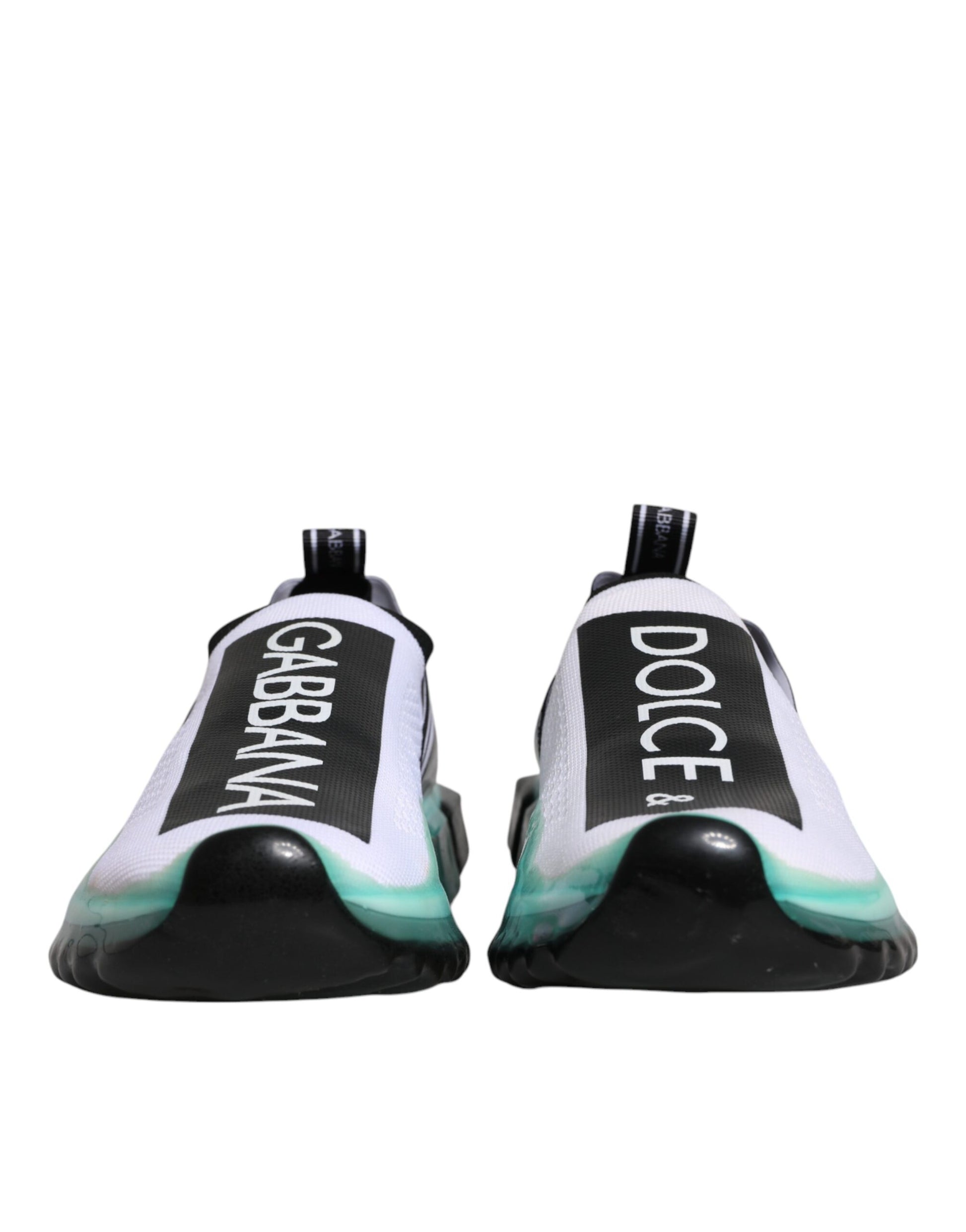 Dolce & Gabbana White Blue Sorrento Slip On Sneakers Shoes Dolce & Gabbana