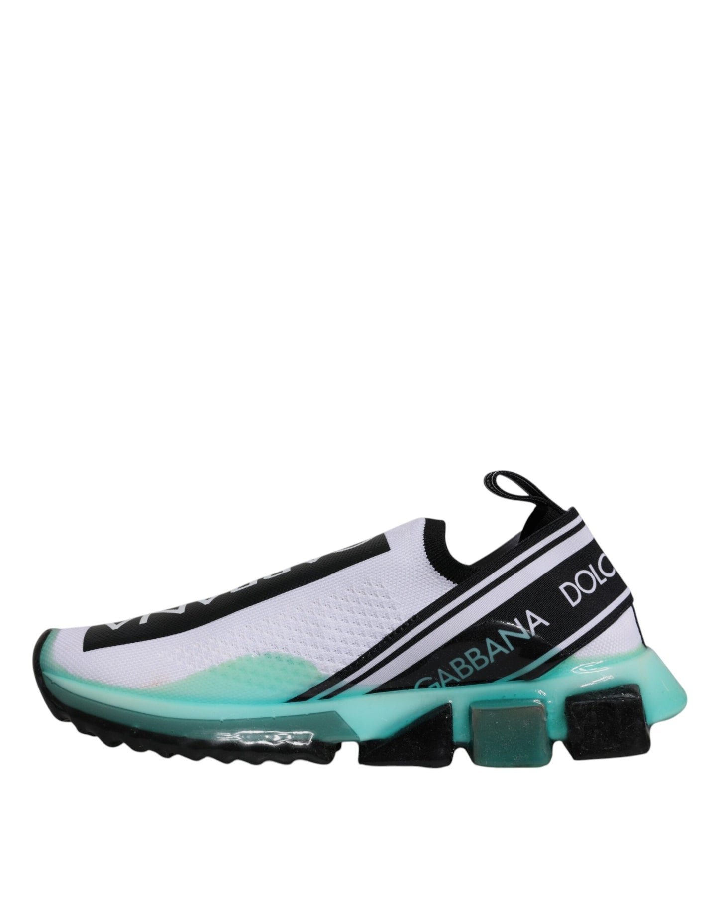 Dolce & Gabbana White Blue Sorrento Slip On Sneakers Shoes Dolce & Gabbana