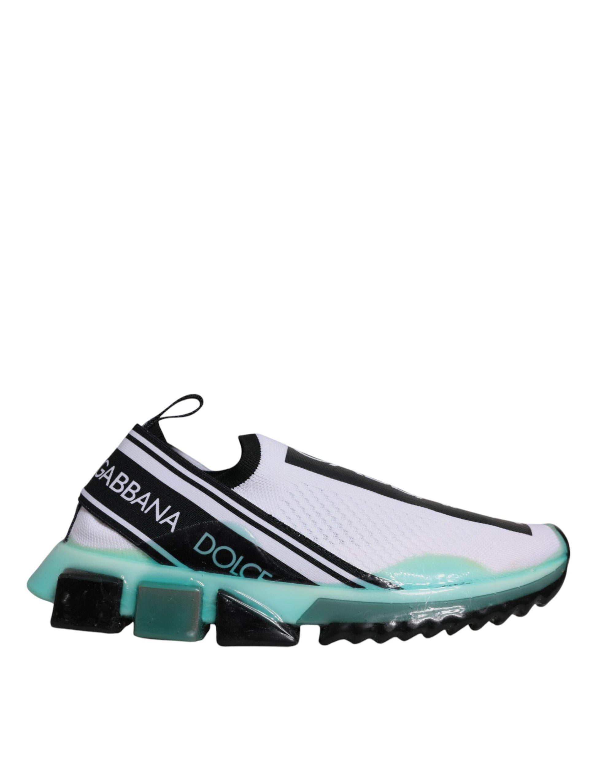 Dolce & Gabbana White Blue Sorrento Slip On Sneakers Shoes Dolce & Gabbana