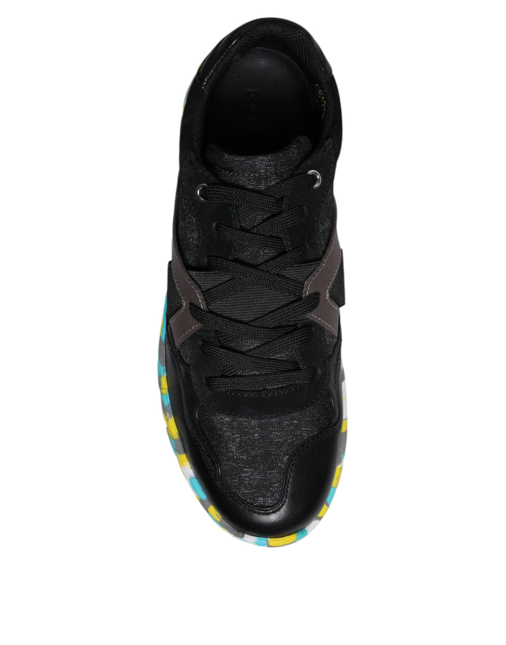 Dolce & Gabbana black polyester low-top men's sneakers with sleek design and stylish laces.