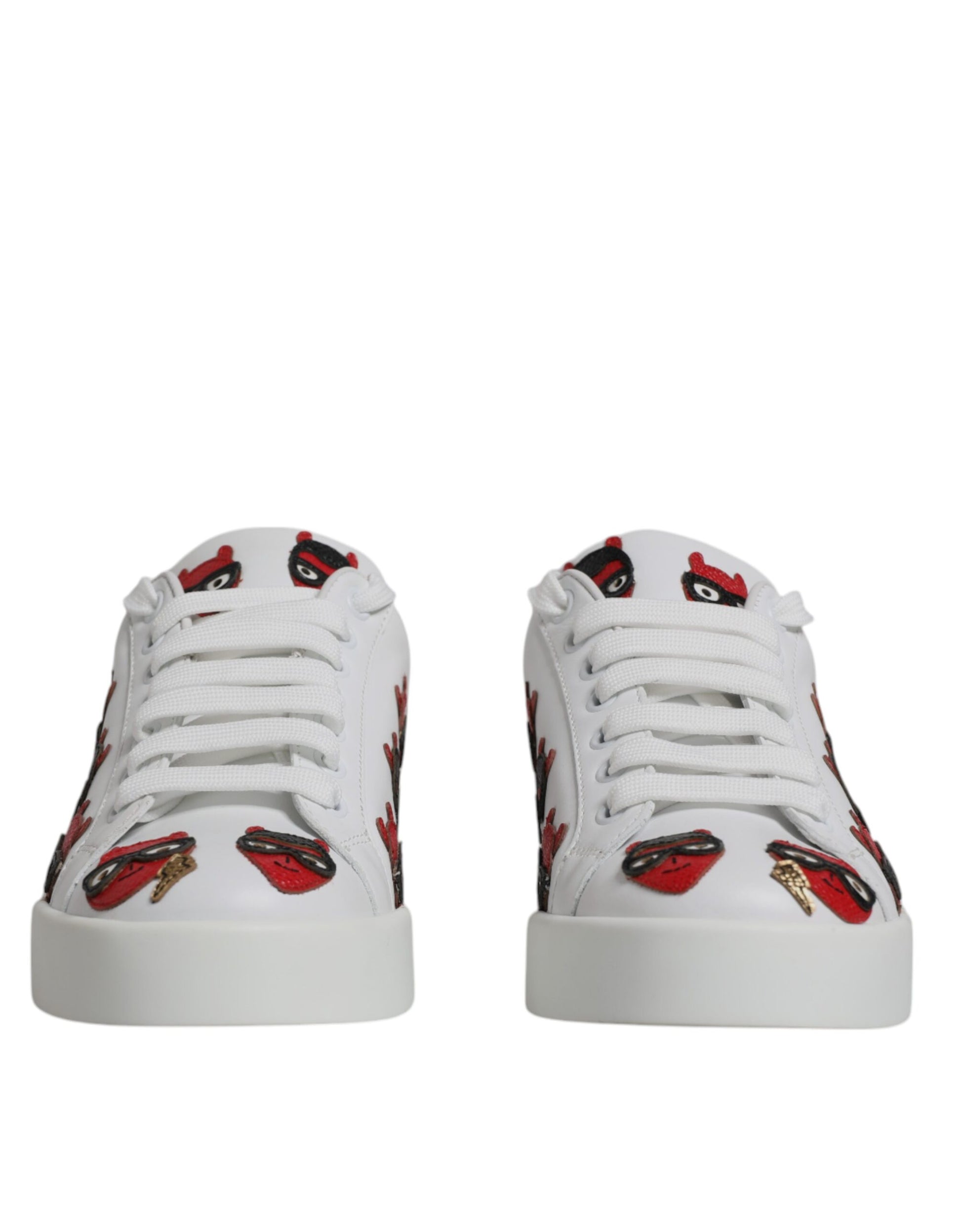 Dolce & Gabbana White Devil Face Portofino Sneakers Shoes Dolce & Gabbana