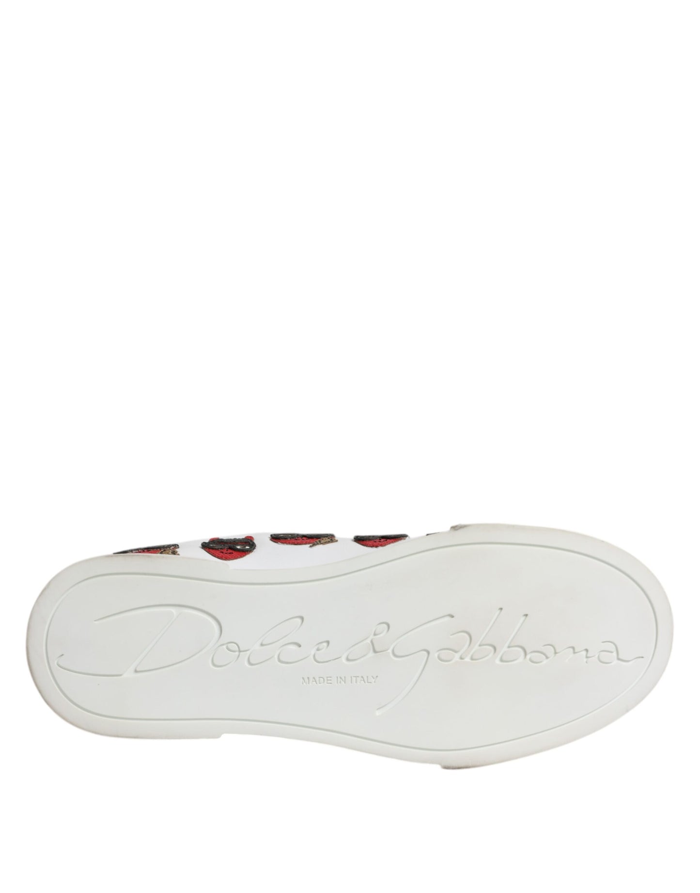 Dolce & Gabbana White Devil Face Portofino Sneakers Shoes Dolce & Gabbana