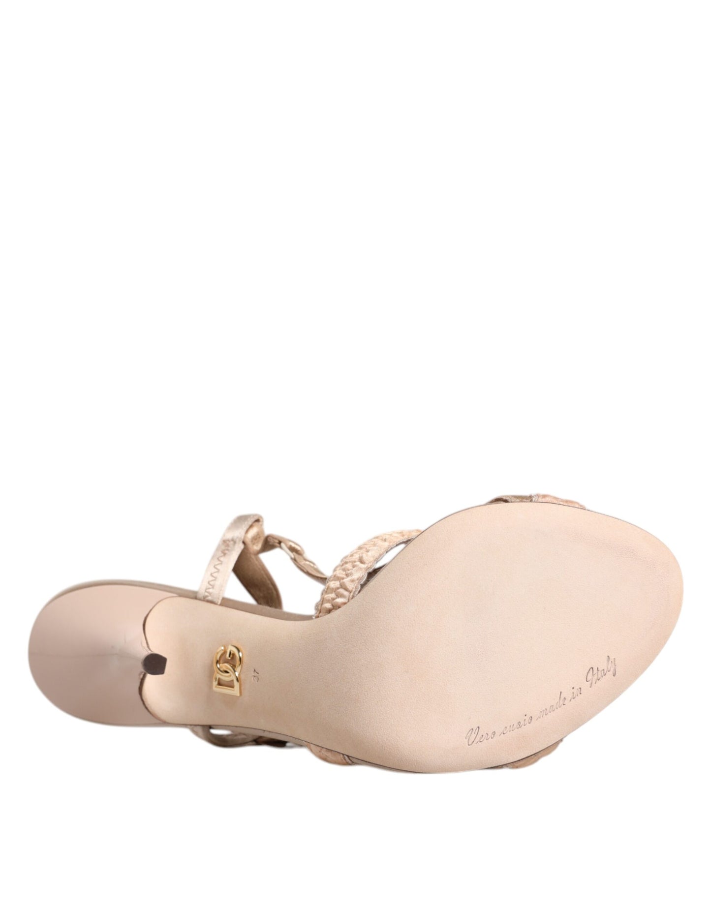Dolce & Gabbana Beige Keira Slingback Heels Sandals Shoes Dolce & Gabbana