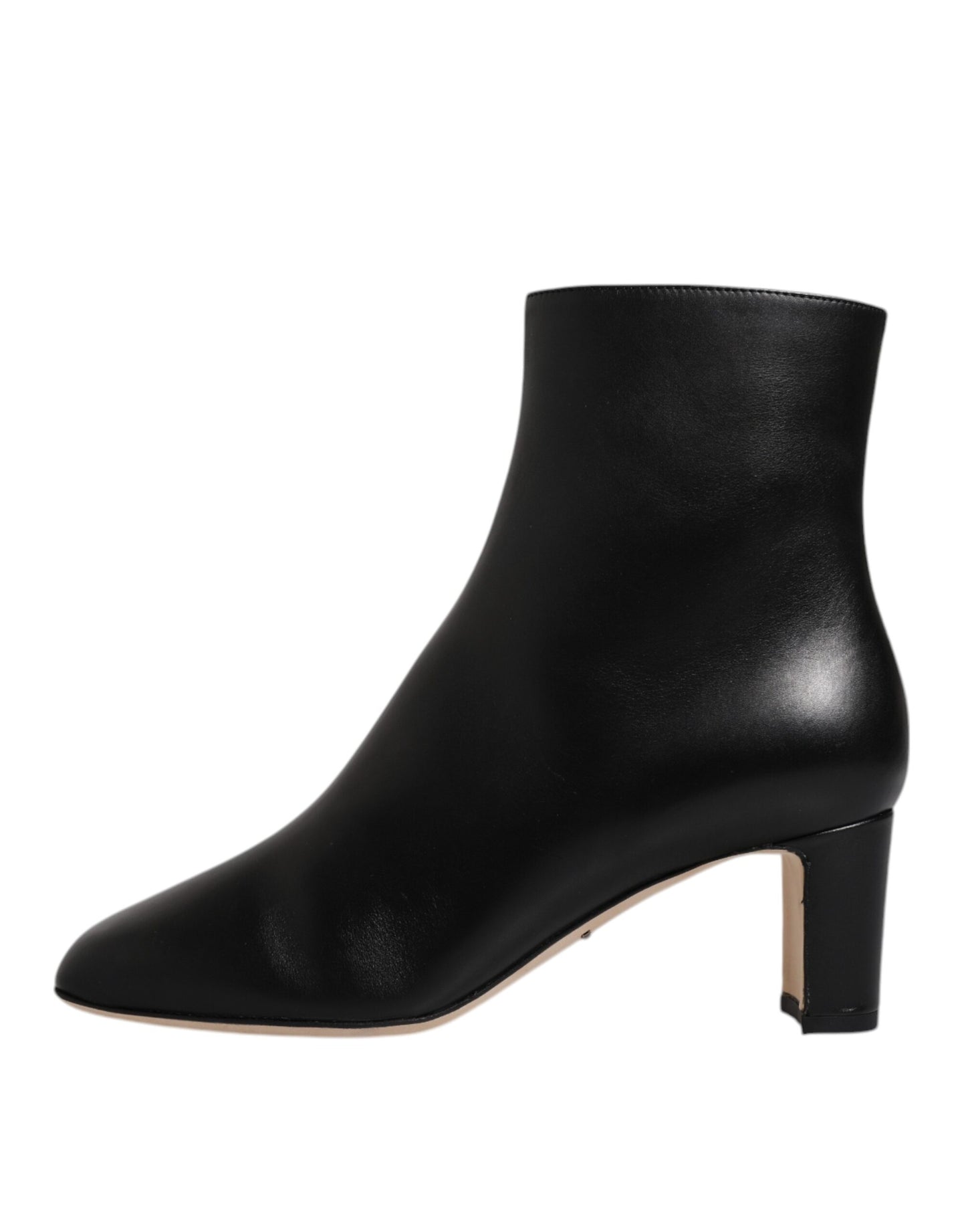 Dolce & Gabbana Black Jackie Leather Mid Calf Boots Shoes Dolce & Gabbana