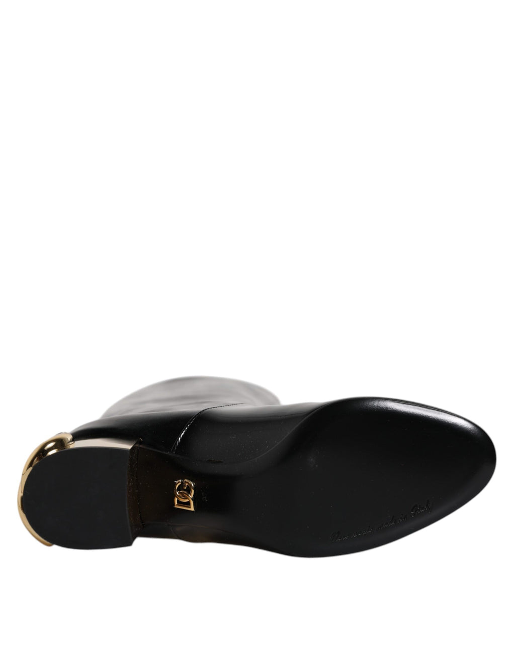 Dolce & Gabbana Black Patent Leather Vally High Boots Shoes - Eljoys Fashion 