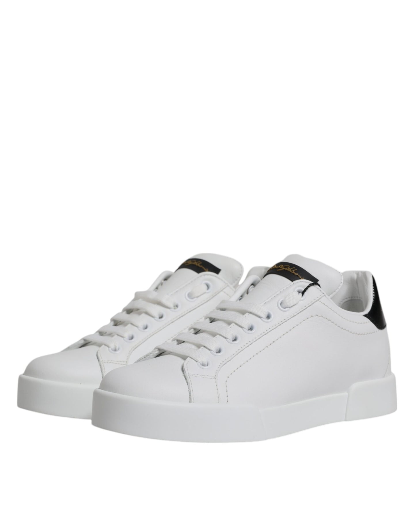 Dolce & Gabbana White Leather Classic Low Top Sneakers Shoes Dolce & Gabbana