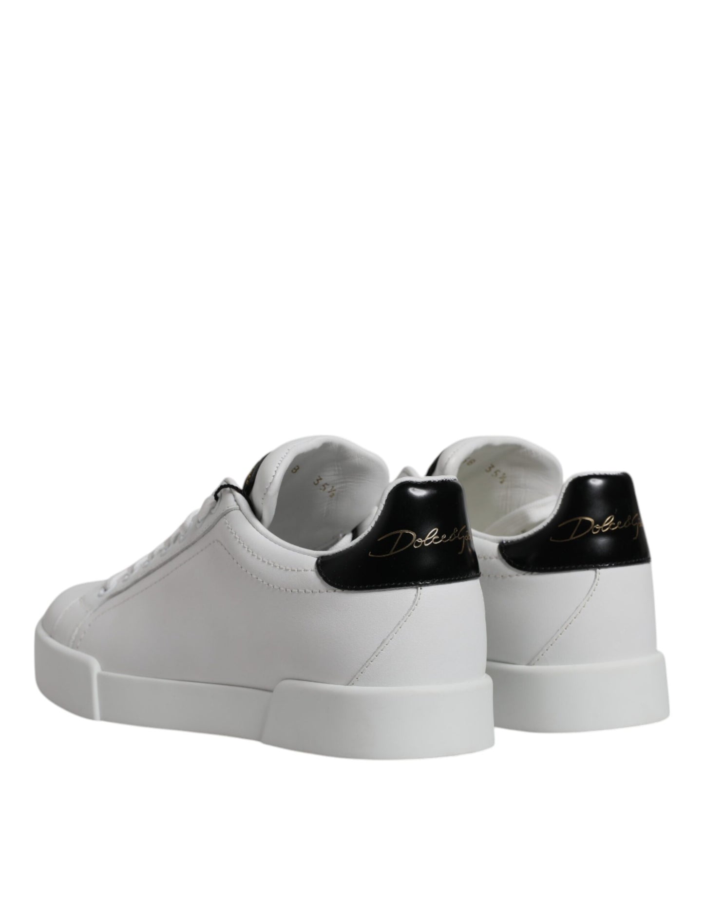 Dolce & Gabbana White Leather Classic Low Top Sneakers Shoes Dolce & Gabbana