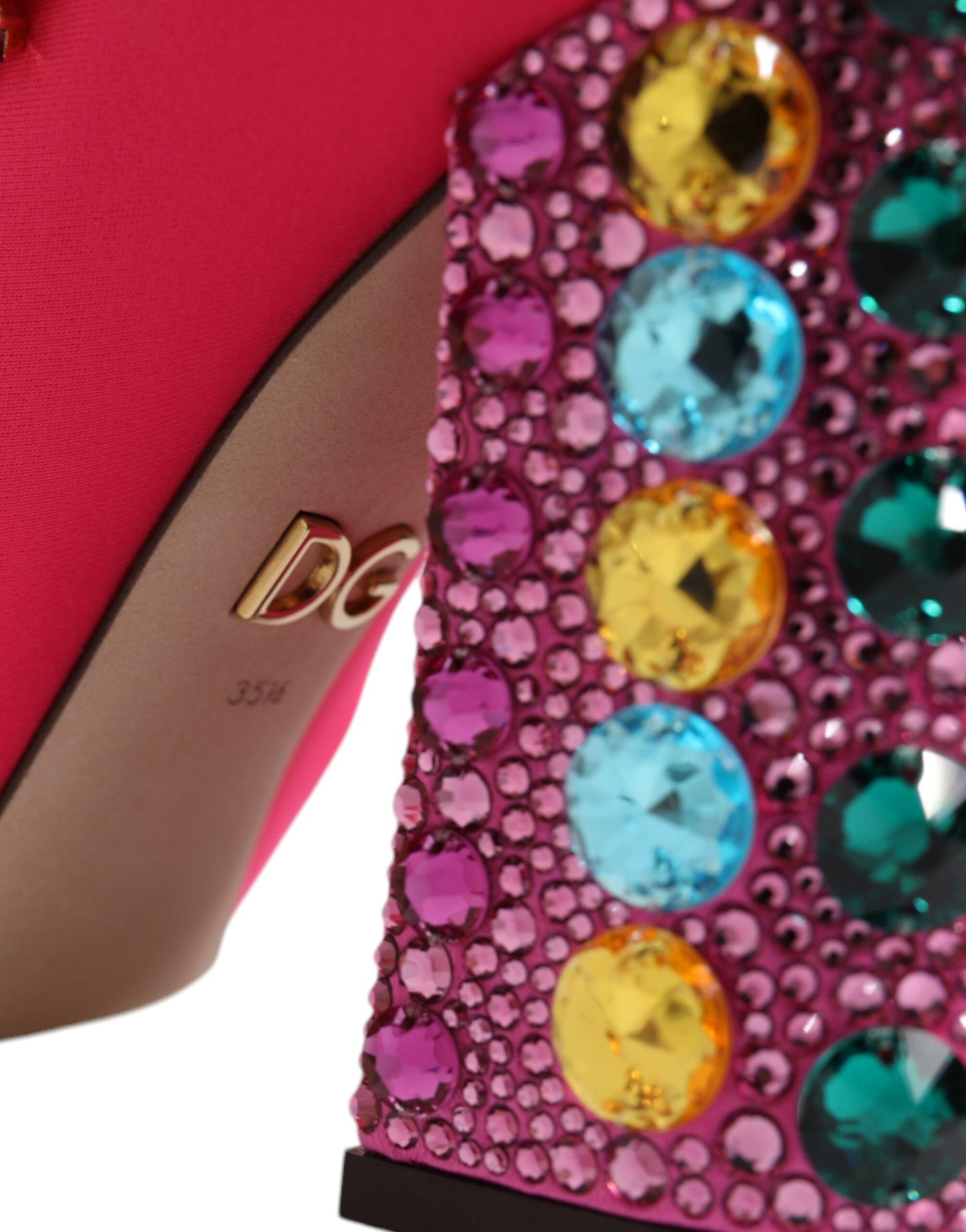 Dolce & Gabbana Pink Nylon Crystal Vally High Boots Shoes Dolce & Gabbana