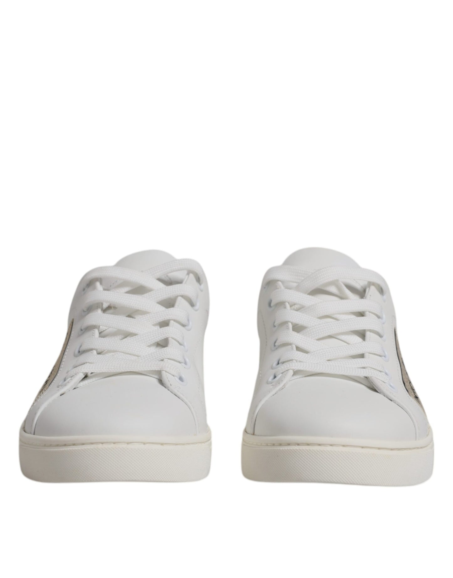 Dolce & Gabbana White London Calf Leather Sneakers Shoes Dolce & Gabbana