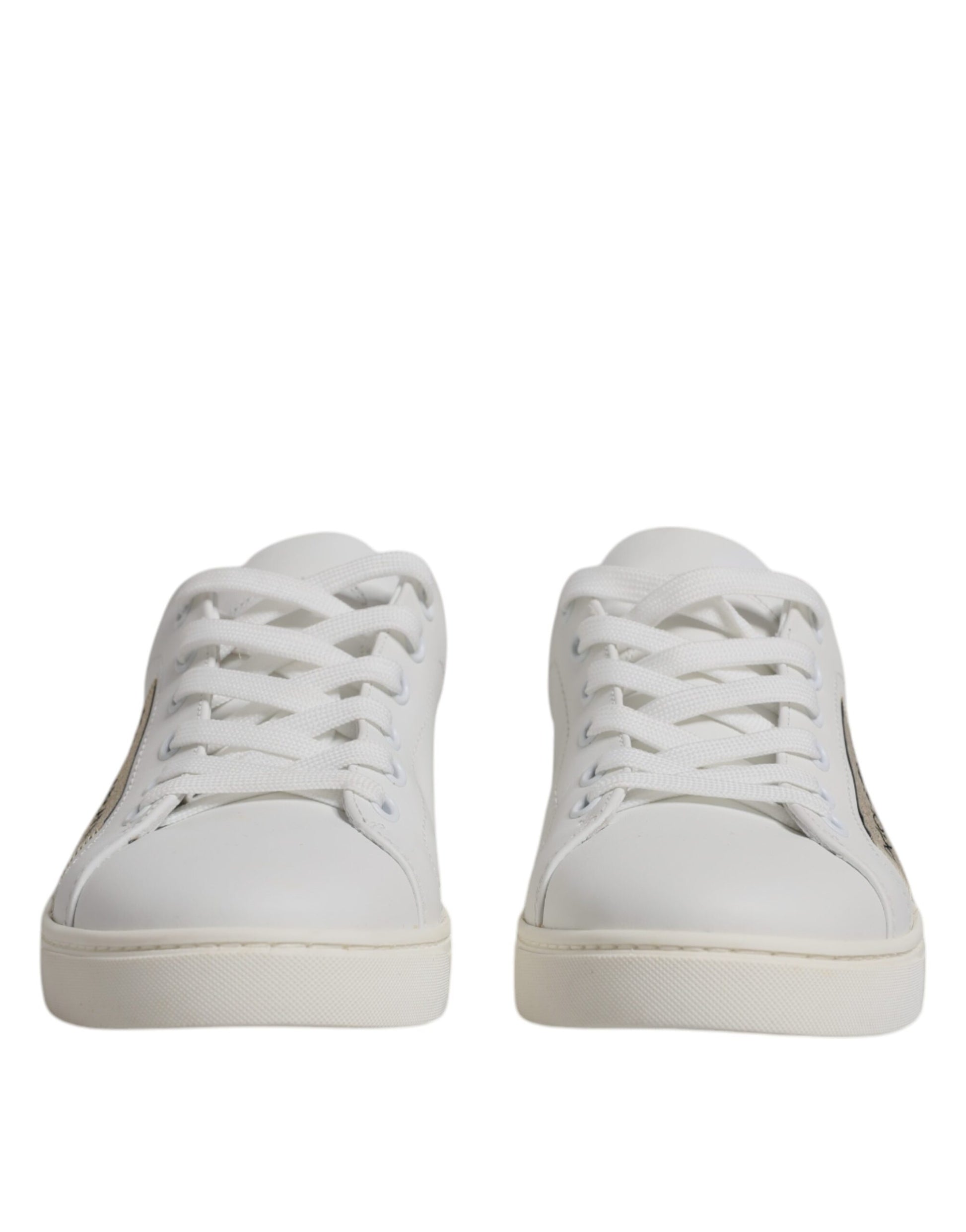 Dolce & Gabbana White London Calf Leather Sneakers Shoes Dolce & Gabbana