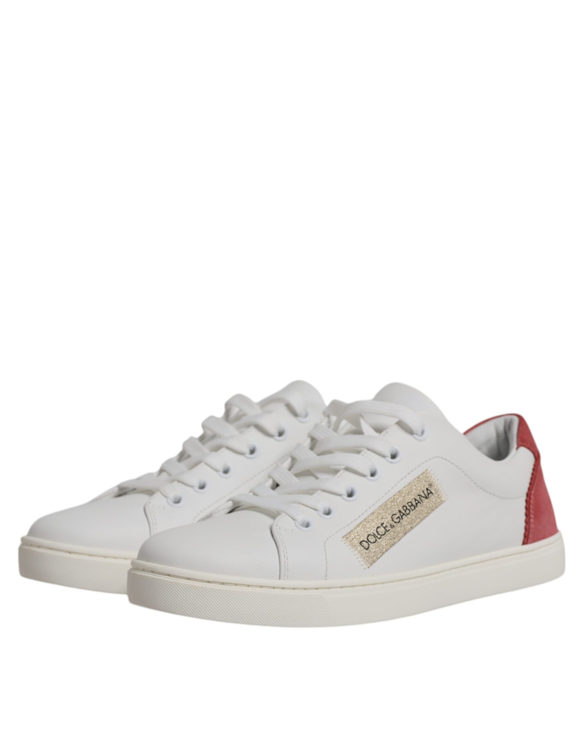 Dolce & Gabbana White London Calf Leather Sneakers Shoes Dolce & Gabbana