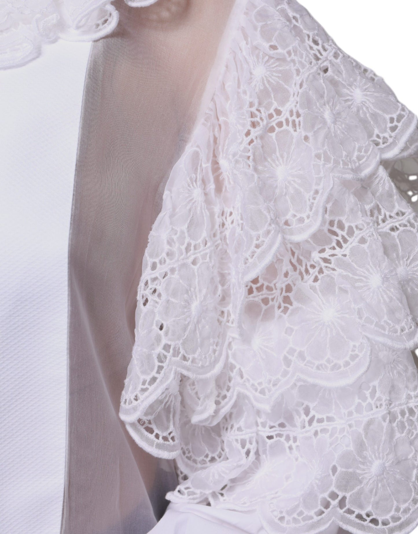 Dolce & Gabbana White Cotton Poplin Shirt Dress Blouse Top Dolce & Gabbana