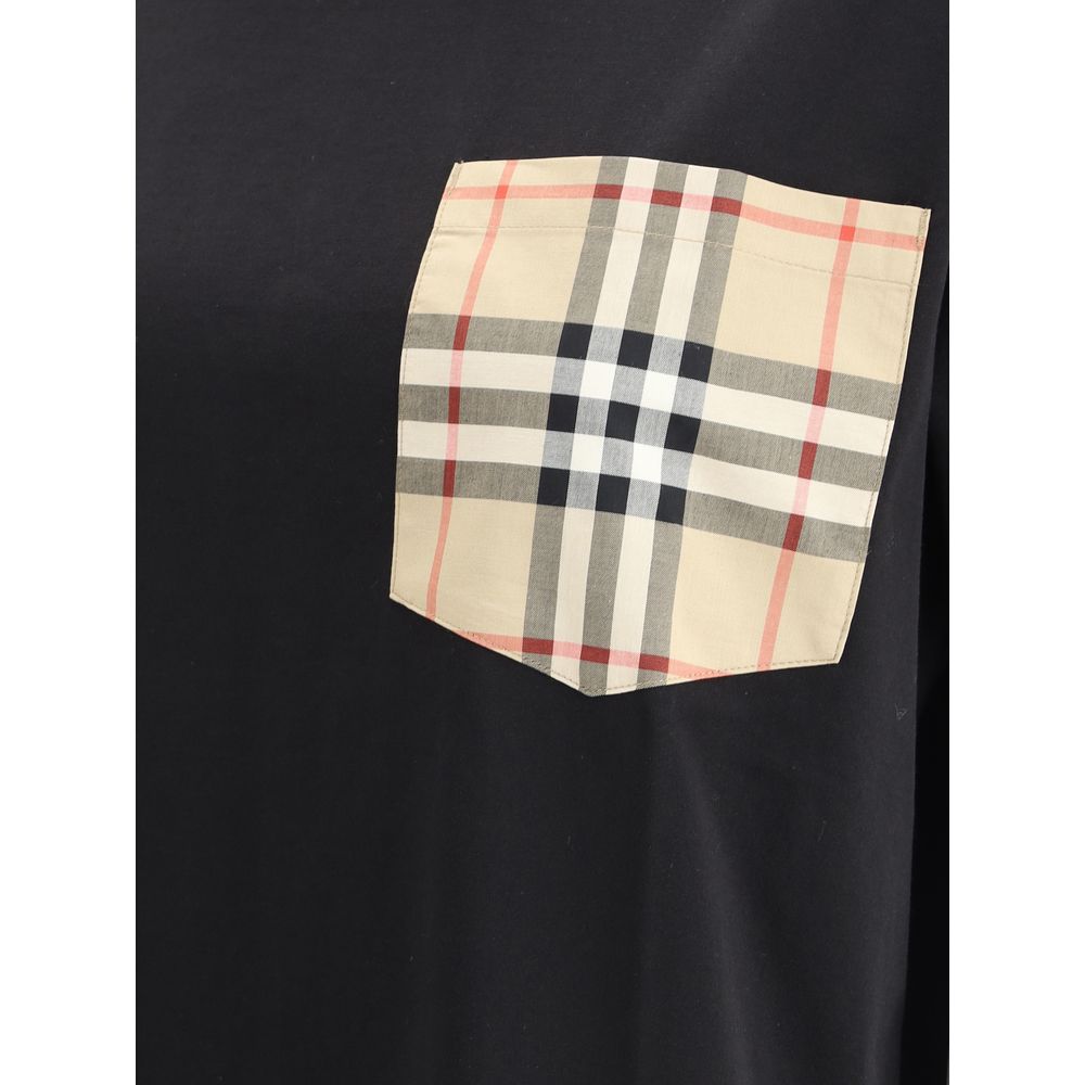 Burberry Black Cotton T-Shirt Burberry