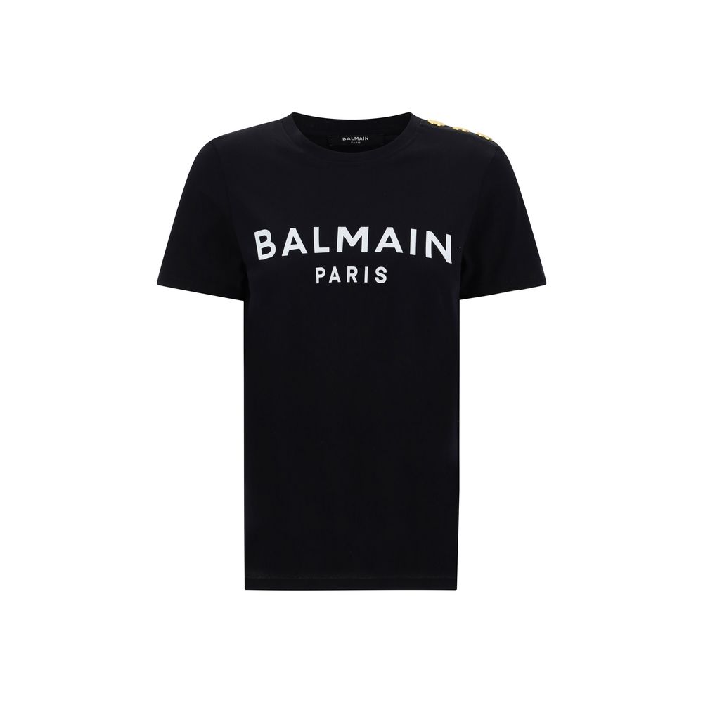 Balmain Black Cotton T-Shirt Balmain