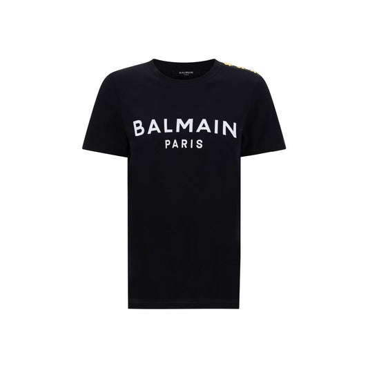 Balmain Black Cotton T-Shirt Balmain