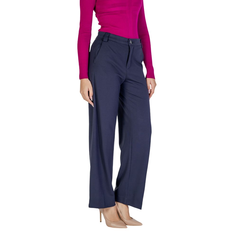 Street One Blue Viscose Pant Street One