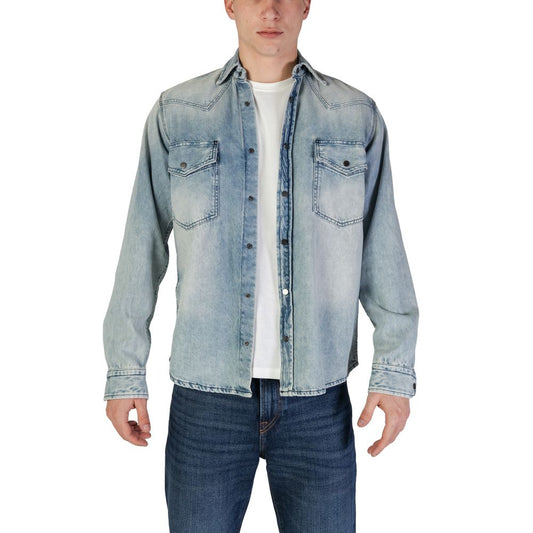 Hugo Boss Light Blue Cotton Shirt Hugo Boss