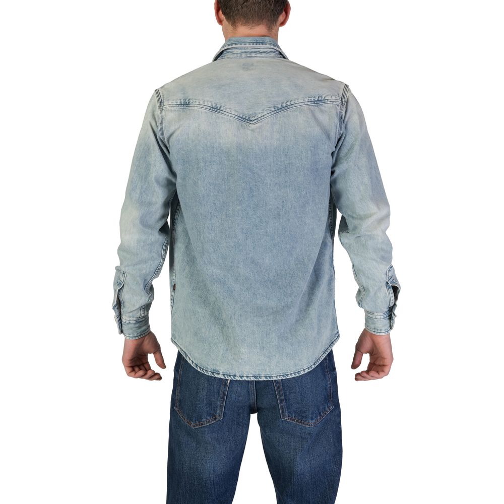 Hugo Boss Light Blue Cotton Shirt Hugo Boss