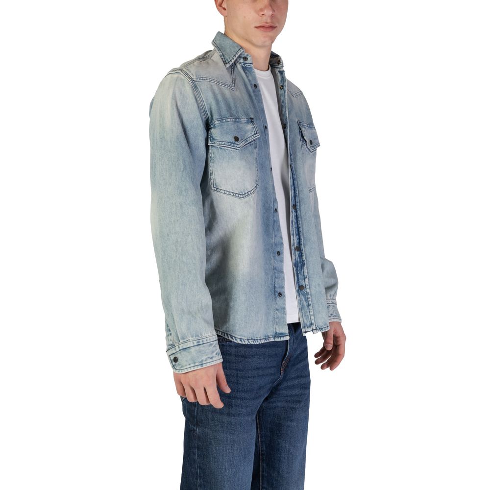 Hugo Boss Light Blue Cotton Shirt Hugo Boss